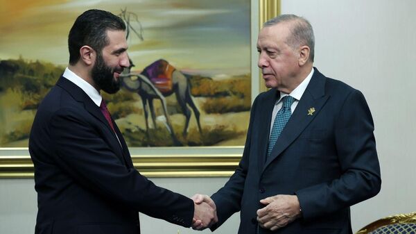 Ahmed Şara ve Recep Tayyip Erdoğan - Sputnik Türkiye