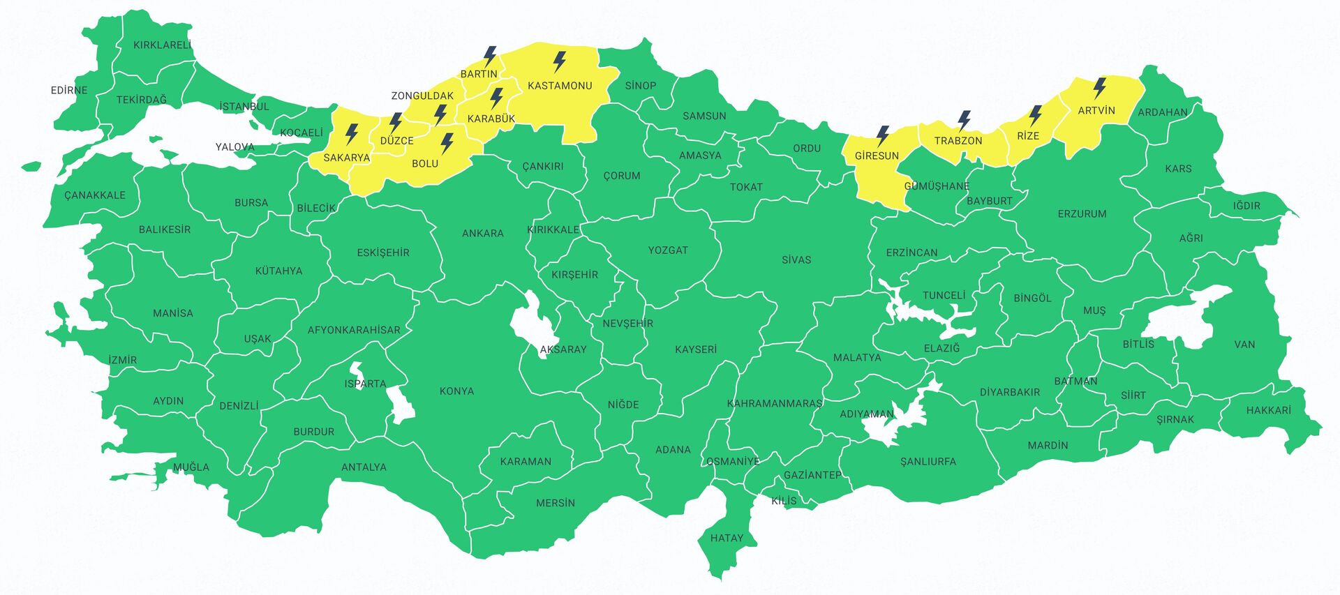 Meteorolojiden 11 il için sarı kodlu uyarı Meteorolojiden 11 il için sarı kodlu uyarı - Sputnik Türkiye, 1920, 18.09.2025