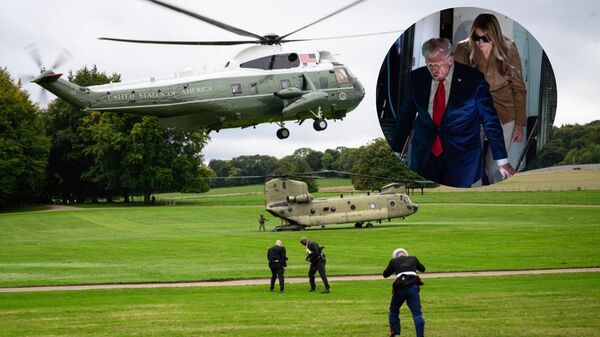 Marine One, Trump ve Melania Trump - Sputnik Türkiye