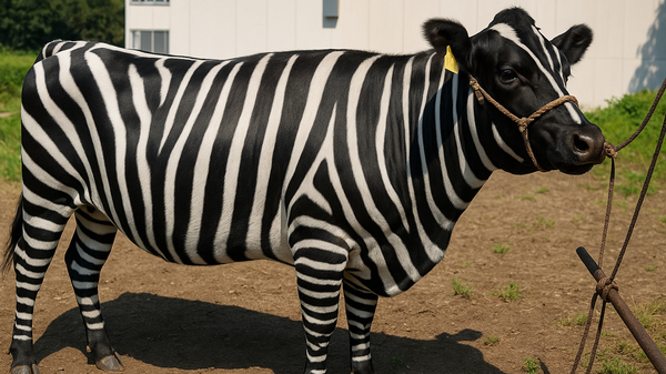 Zebra desenli inek - Sputnik Türkiye