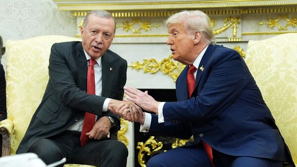 Erdoğan ve Trump Oval Ofis'te  - Sputnik Türkiye