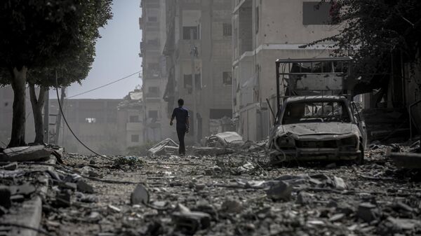 İsrail ordusu, Gazze’nin en kalabalık bölgelerinden Nasr Mahallesi’ne saldırı düzenledi - Sputnik Türkiye