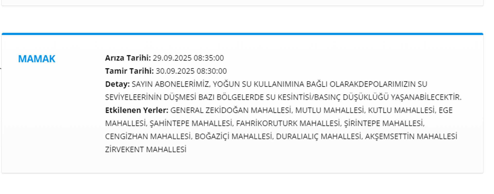 mamak su kesintisi - Sputnik Türkiye, 1920, 29.09.2025
