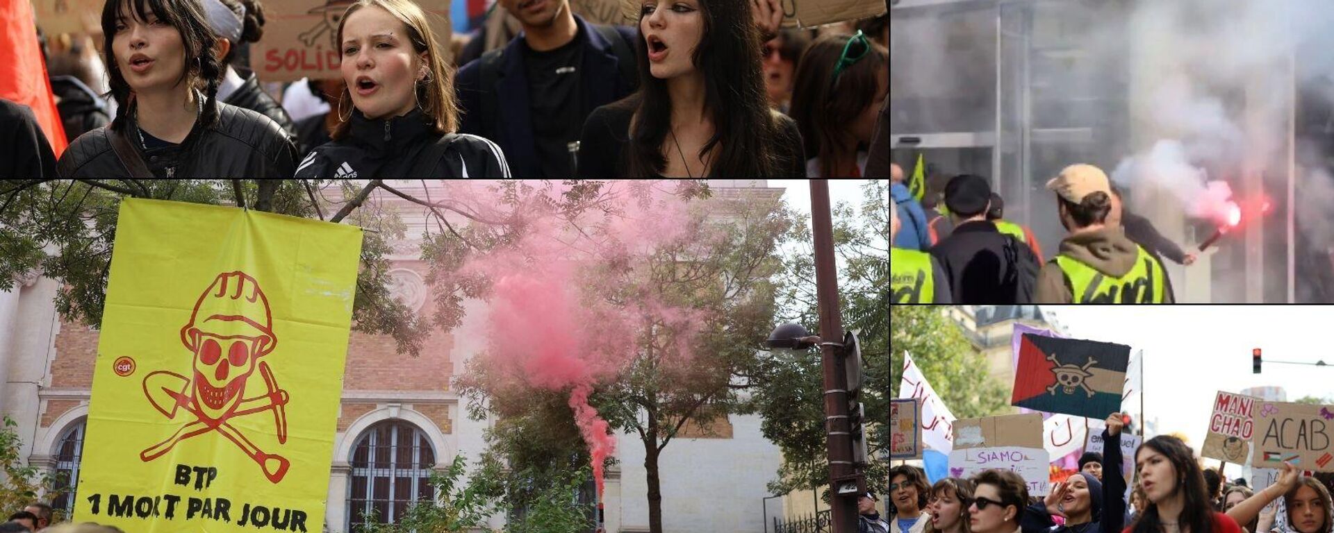 Fransa'da protestocular sokaklarda - Sputnik Türkiye, 1920, 02.10.2025