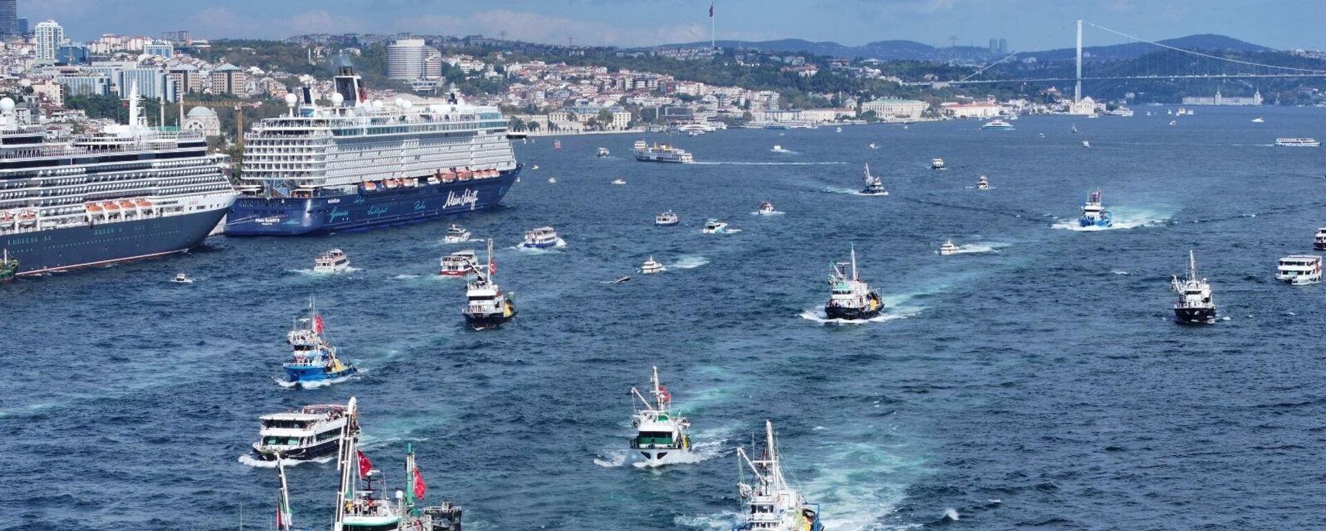 İstanbul'da Filistin'e ve Uluslararası Özgürlük Filosu'na Destek - Sputnik Türkiye, 1920, 15.10.2025