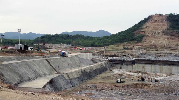 Construction work takes place, at the site of the Grand Ethiopian Renaissance Dam near Assosa, Ethiopia - Sputnik Türkiye