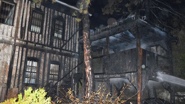 Mustafa Kemal Atatürk'ün Milli Mücadele'yi başlatmak üzere 1919'da Samsun'a çıktıktan sonra Havza'da kaldığı evde yangın sonucu hasar oluştu. - Sputnik Türkiye