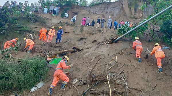 Hindistan toprak kayması - Sputnik Türkiye