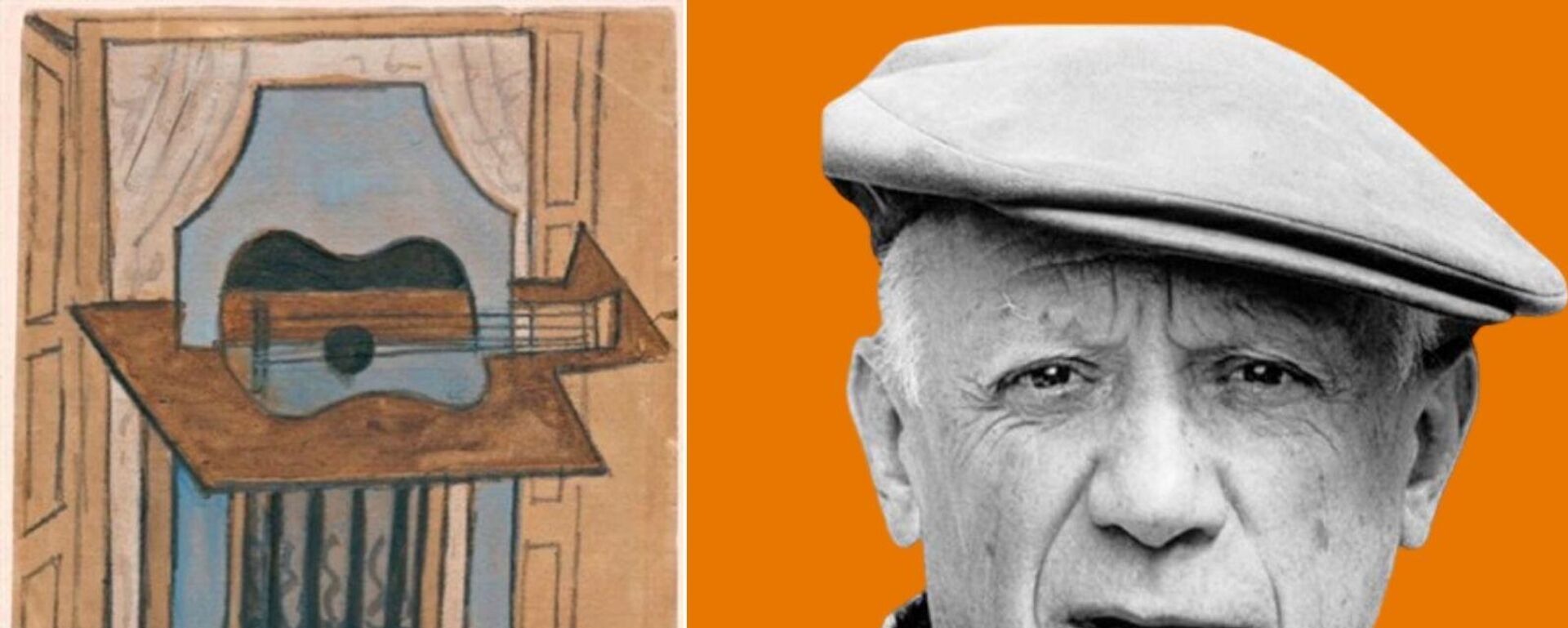 Picasso'nun 'Naturaleza muerta con guitarra' (Gitarla Natürmort) adlı tablosu - Sputnik Türkiye, 1920, 16.10.2025