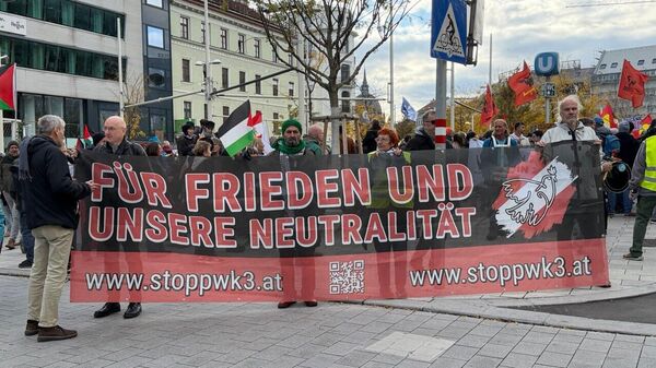 Viyana’da, AB’nin militarizasyonuna karşı gösteri  - Sputnik Türkiye
