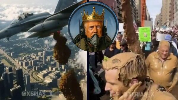 Trump'ın paylaştığı yapay zeka ile oluşturulan 'Kral Trump' videosundan ekran görüntüleri - Sputnik Türkiye