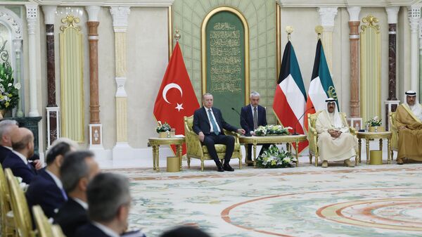 Cumhurbaşkanı erdoğan ve Kuveyt Emiri es-Sabah - Sputnik Türkiye