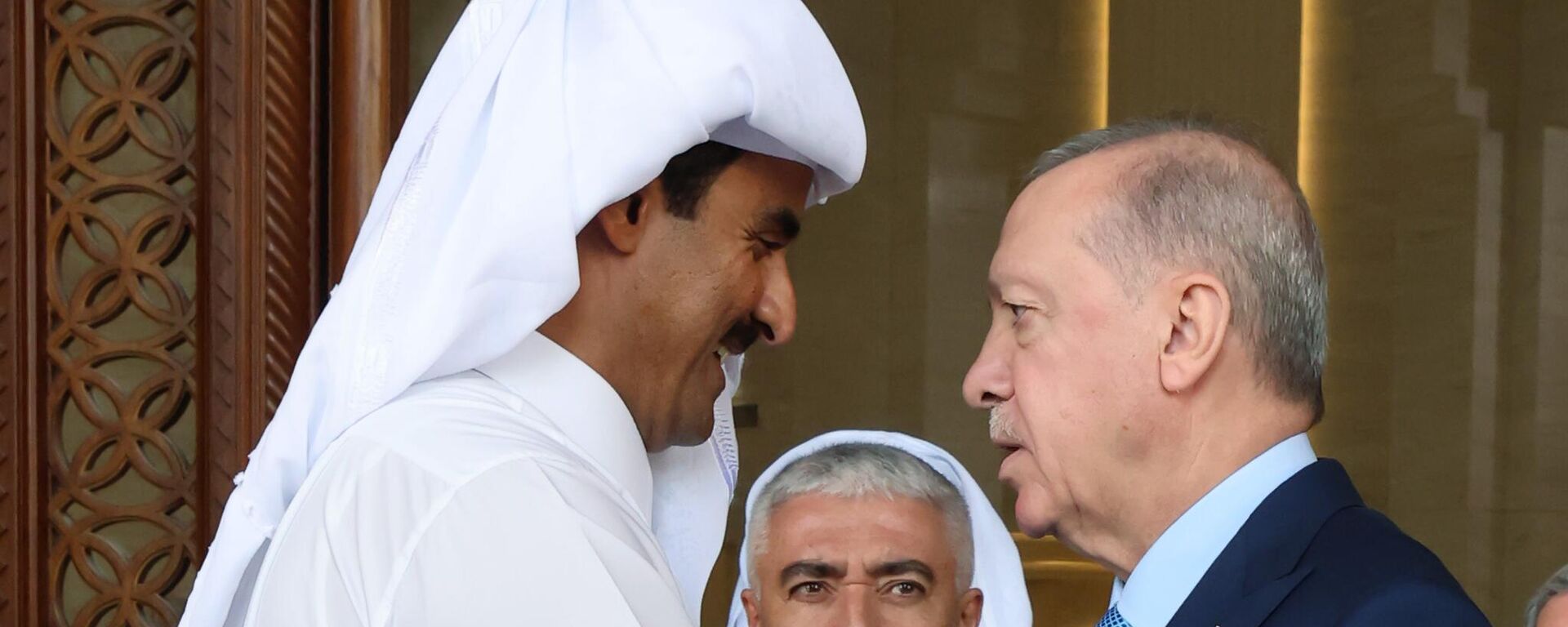 Cumhurbaşkanı Erdoğan, Katar Emiri El Sani ile bir araya geldi - Sputnik Türkiye, 1920, 22.10.2025