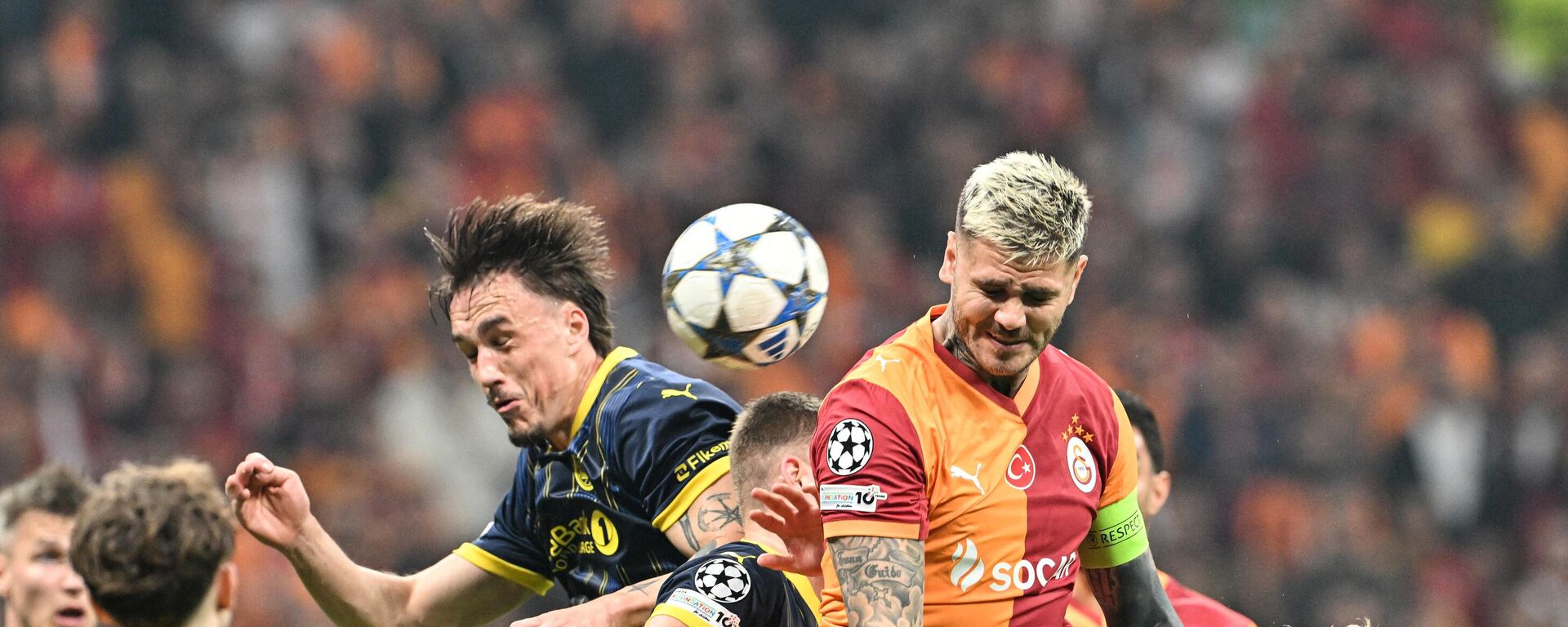 UEFA Şampiyonlar Ligi’nin üçüncü haftasında Galatasaray ile Bodo/Glimt takımları RAMS Park’ta karşılaştı - Sputnik Türkiye, 1920, 22.10.2025