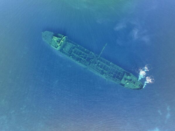 Deniz Polisine bağlı bir grup “kurbağa adam” da batığa dalış yaptı.  - Sputnik Türkiye