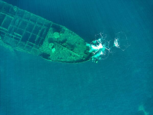 Geçen yılların ardından Monem batığı, su altı canlıları için bir resife ve dalgıçlar için de bir dalış noktasına dönüştü. - Sputnik Türkiye