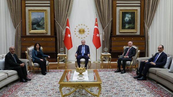 Cumhurbaşkanı Erdoğan, DEM Parti İmralı Heyeti - Sputnik Türkiye