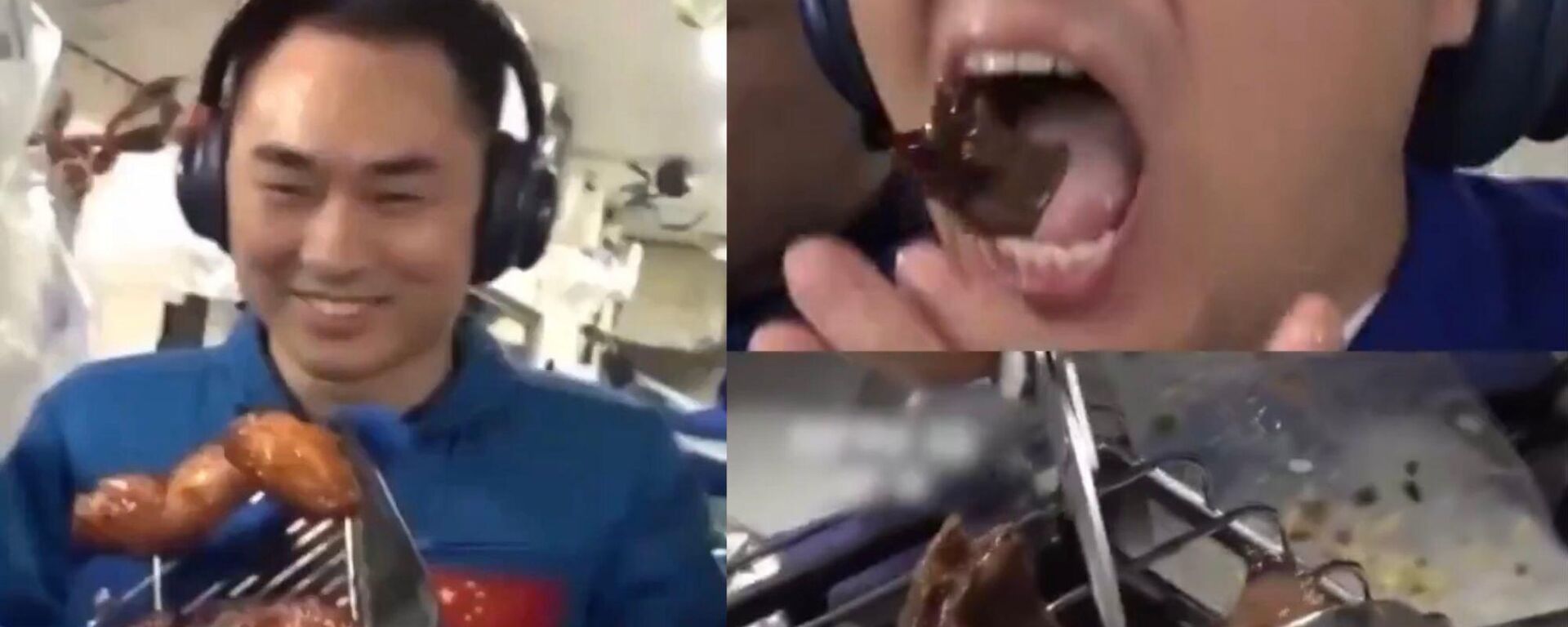 Tiengong Uzay İstasyonu’ndaki taykonotlar, istasyona kurulan özel fırınla uzayda ilk kez ızgara et ve tavuk pişirerek bir ilke imza attı. - Sputnik Türkiye, 1920, 05.11.2025