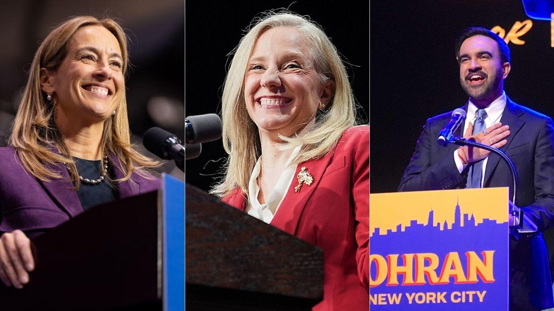 Mikie Sherrill, Abigail Spanberger ve Zohran Mamdani (AP - Sputnik Türkiye, 1920, 06.11.2025