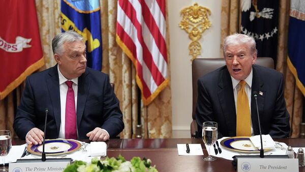 ABD Başkanı Donald Trump, Macaristan Başbakanı Viktor Orban - Sputnik Türkiye