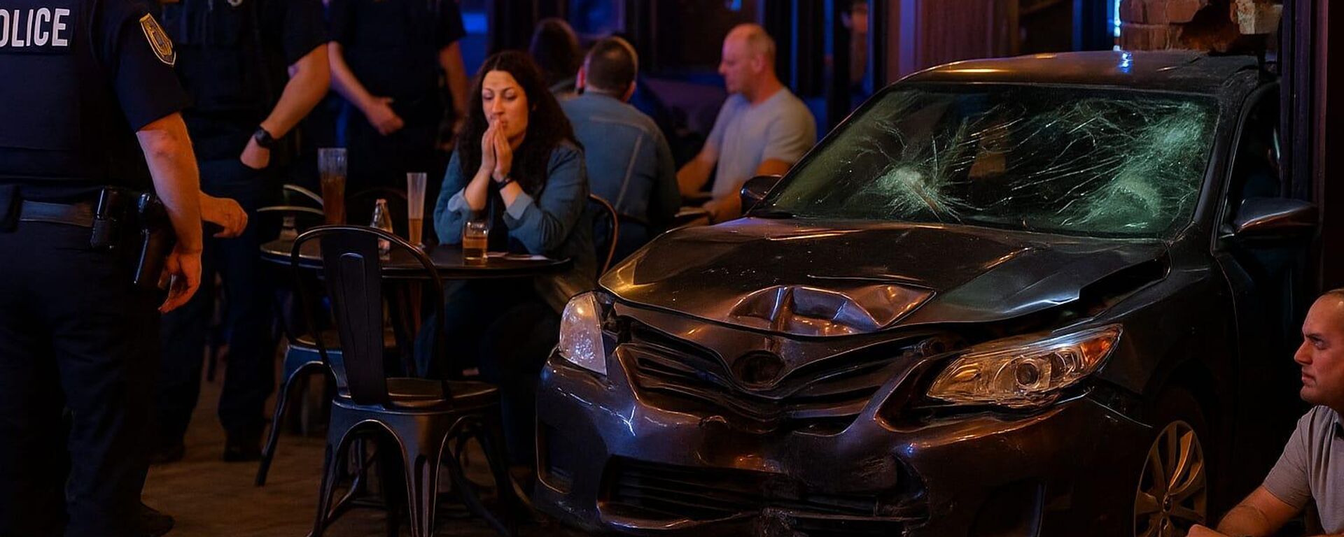 Araç bara daldı - Sputnik Türkiye, 1920, 09.11.2025