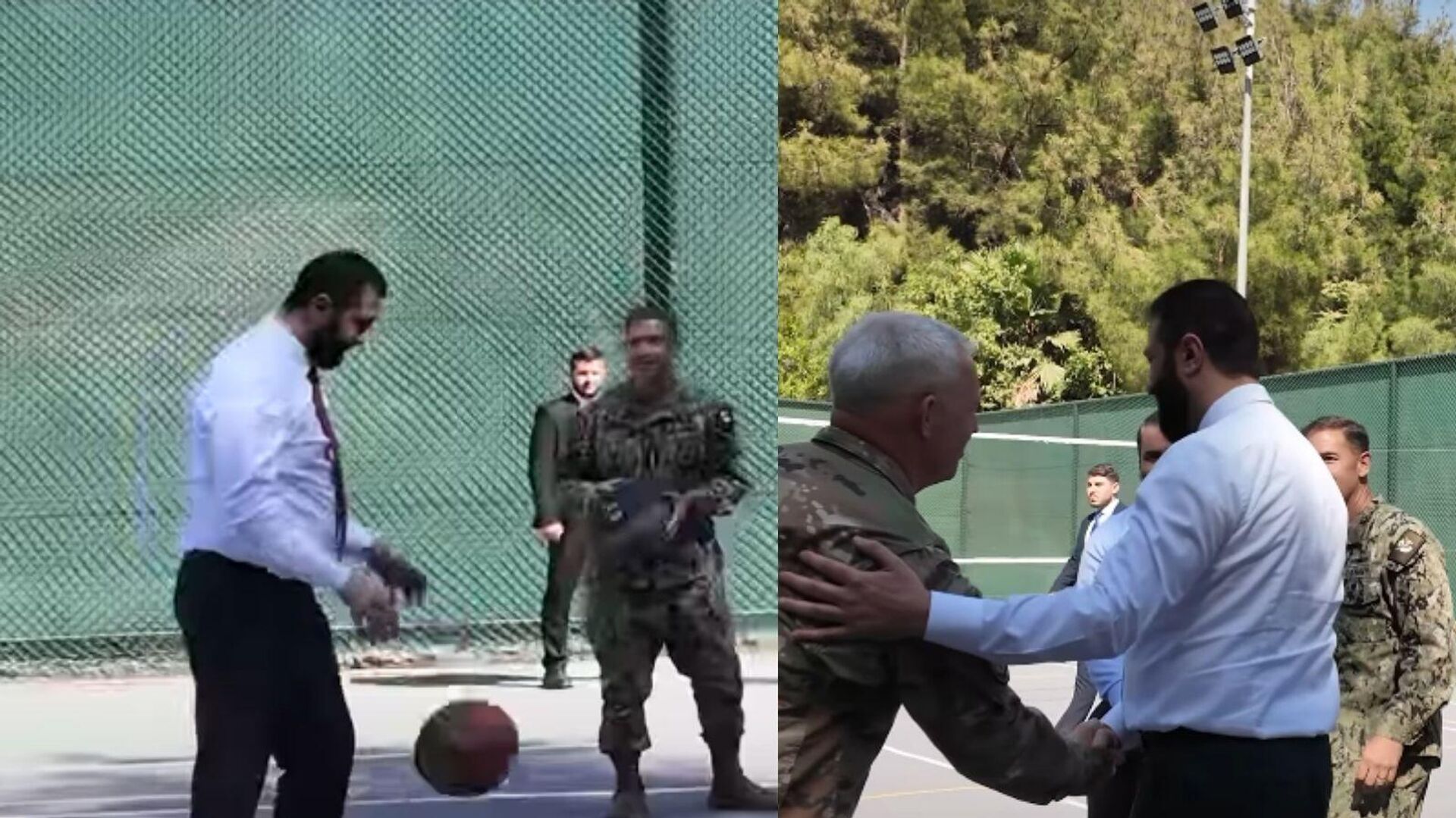 Ahmed Şara ABD'li askeri yetkililerle basketbol oynadı. - Sputnik Türkiye, 1920, 10.11.2025