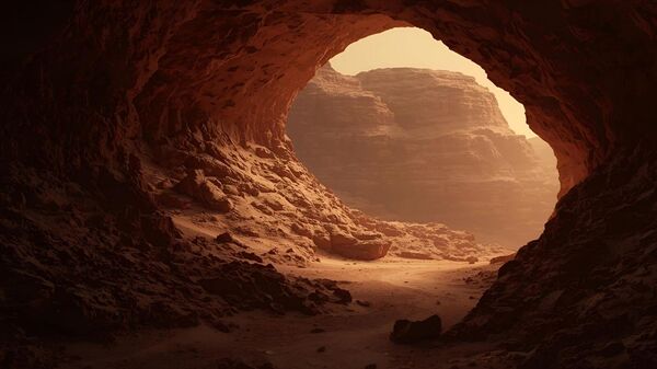 Mars'taki mağaralar (İllüstrasyon)  - Sputnik Türkiye