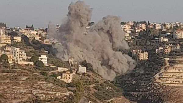 İsrail'in Lübnan'a saldırı anları - Sputnik Türkiye