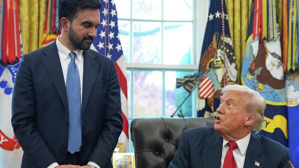 ABD Başkanı Donald Trump, New York Belediye Başkanı Zohran Mamdani  - Sputnik Türkiye