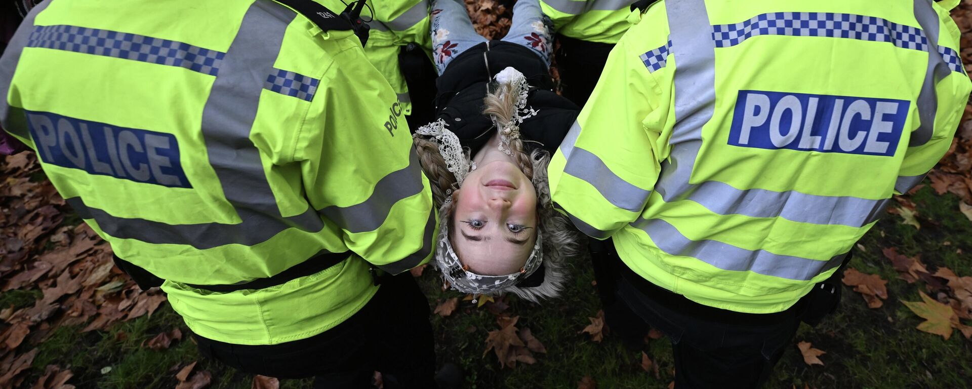 Londra'da yasaklı Palestine Action grubuna destek eyleminde çok sayıda kişi gözaltına alındı - Sputnik Türkiye, 1920, 13.02.2026