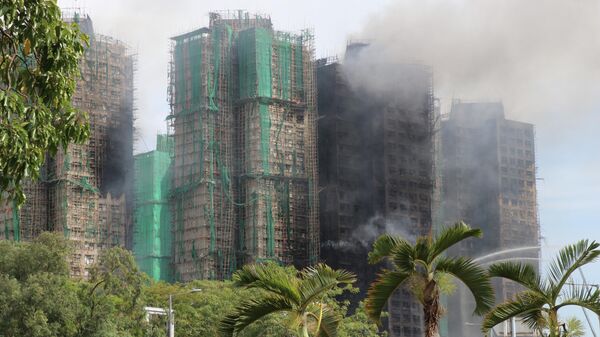 Hong Kong yangın felaketi - Sputnik Türkiye