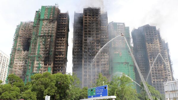 Hong Kong yangın felaketi - Sputnik Türkiye