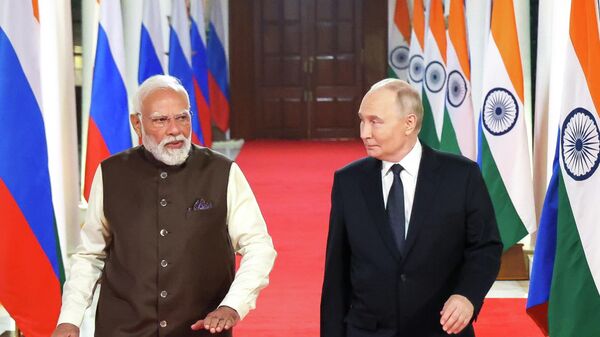Indian Prime Minister Narendra Modi and Russian President Vladimir Putin - Sputnik Türkiye