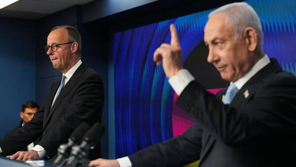 Merz ve Netanyahu - Sputnik Türkiye