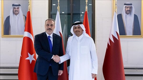Dışişleri Bakanı Hakan Fidan ve Katar Başbakanı Al Sani - Sputnik Türkiye