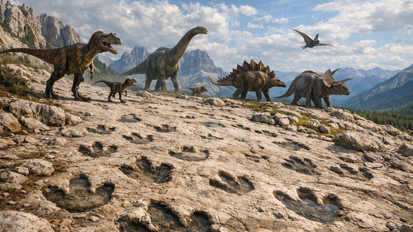 İtalya'daki bir dağda binlerce dinozor ayak izi bulundu: 200 milyon yıl öncesine ait - Sputnik Türkiye