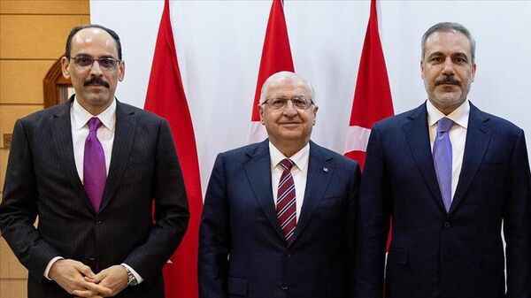 İbrahim Kalın, Yaşar Güler, Hakan Fidan - Sputnik Türkiye