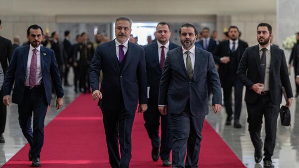 Bakan Fidan ve Suriye Dışişleri Bakanı Şeybani - Sputnik Türkiye