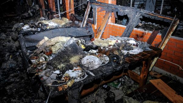 Ukrayna ordusunun İHA saldırısı düzenlediği Herson Bölgesi’nin Horlı kasabasındaki kafe ve otelden görüntüler - Sputnik Türkiye