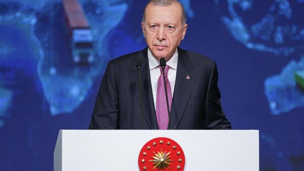 Cumhurbaşkanı Recep Tayyip Erdoğan, İstanbul Kongre Merkezi'nde düzenlenen ‘2025 Yılı İhracat Rakamlarının Açıklanması Programı'na katılarak konuşma yaptı - Sputnik Türkiye