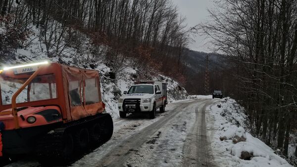 Yalova'nın Çınarcık ilçesinde kar yağışı - Sputnik Türkiye
