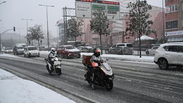 İstanbul'da kar yağışı etkili oldu - Sputnik Türkiye