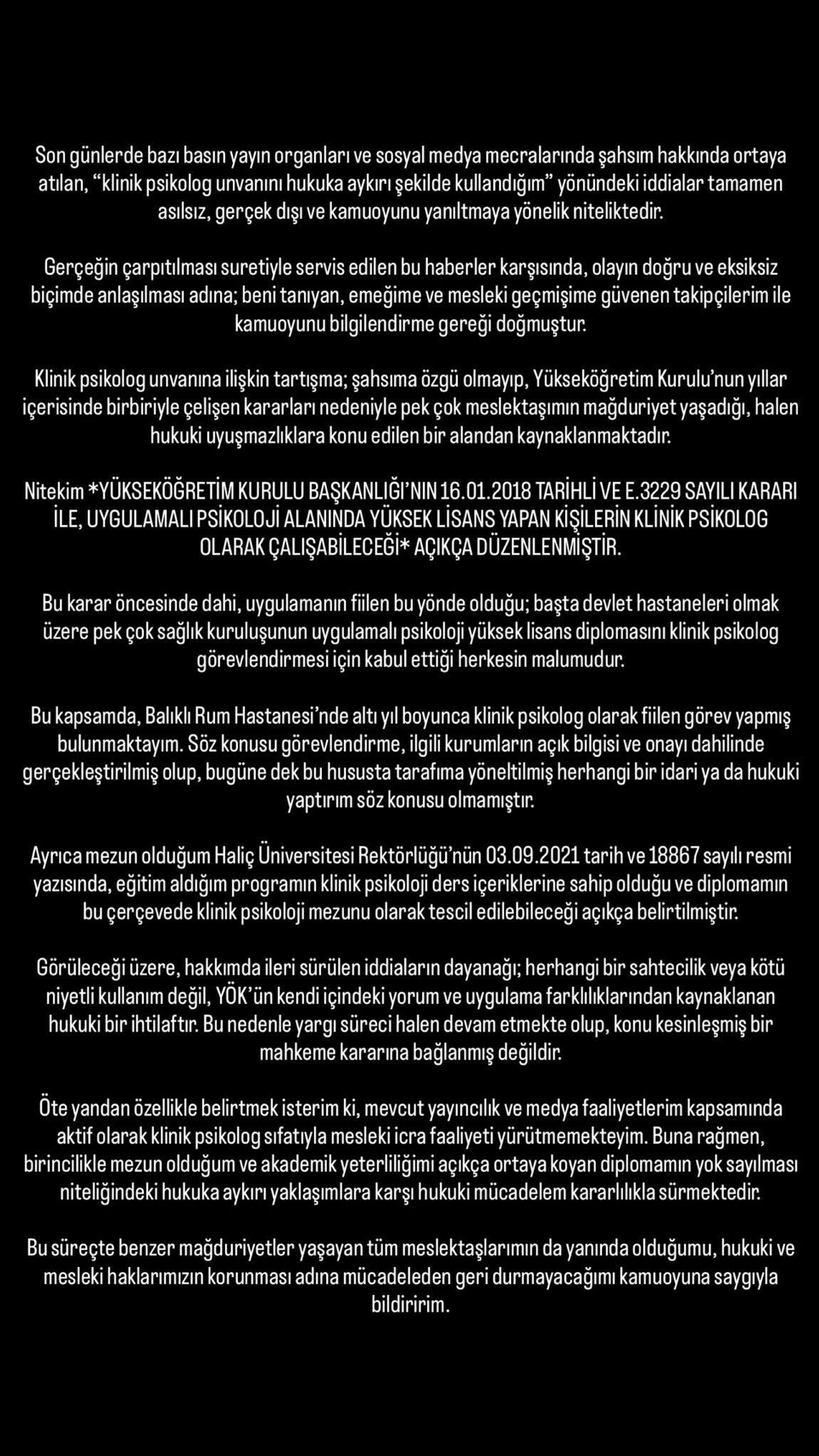 Esra Ezmeci sosyal medya hesabından yaptığı değerlendirmede bir basın açıklamasına da yer verdi. - Sputnik Türkiye, 1920, 19.01.2026