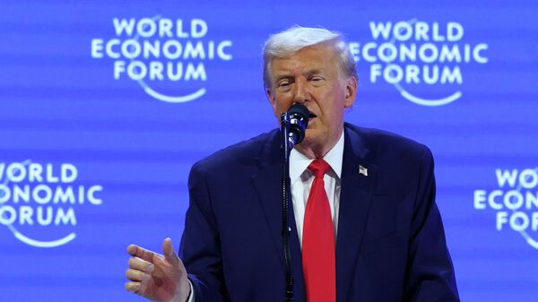 Trump, Davos'taki Dünya Ekonomik Forumu'nda konuştu - Sputnik Türkiye
