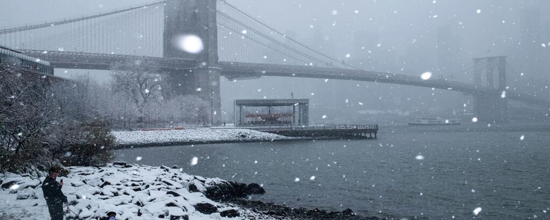 Brooklyn'de kar yağışı - Sputnik Türkiye, 1920, 23.01.2026