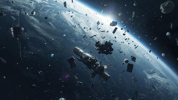 Yörüngeden çıkıp uzay çöpü haline gelen eski uydular (Temsili Görsel)  - Sputnik Türkiye