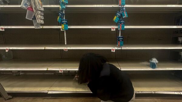 ABD'de bir market rafı fırtına öncesi boşaldı - Sputnik Türkiye