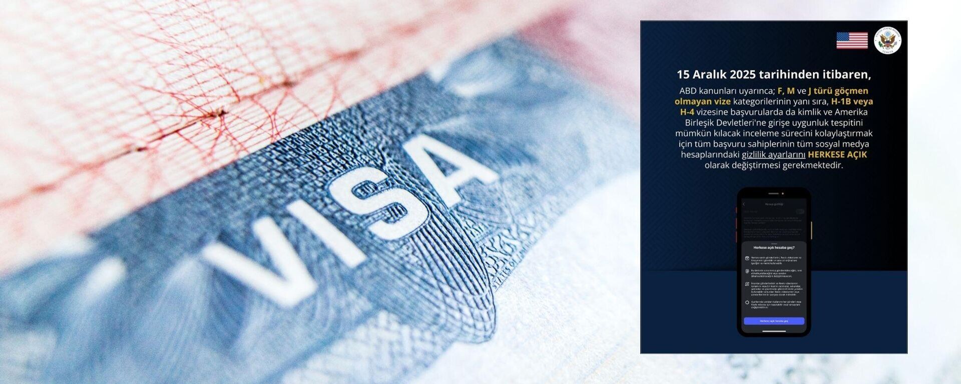 ABD vizelerinde yeni şart - Sputnik Türkiye, 1920, 28.01.2026