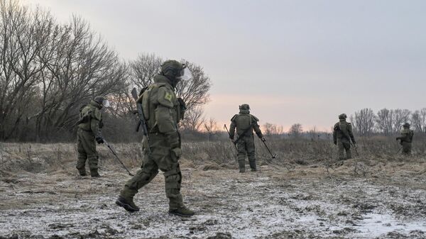 Özel askeri harekat bölgesinde görev yapan Rus askerler - Sputnik Türkiye