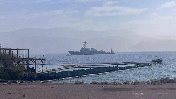 USS Jack H. Lucas destroyeri İsrail'in Eliat Limanı'nda - Sputnik Türkiye
